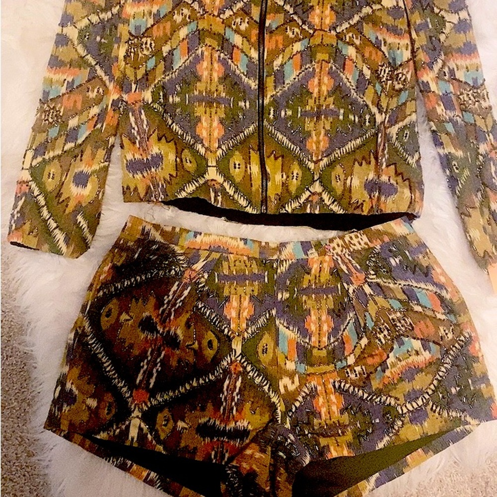 Zara 2 Piece Sequined Short & Jacket